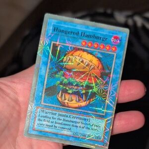 Vintage Yu-Gi-Oh Hungered Hamburgr Holographic Trading Card